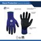 Ge Coated Gloves, Polyurethane, Royal Blue/Black, S 24 PK GG206S - alternate 2
